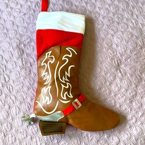 Really cute cowboy boot stocking